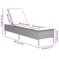 Miniatyrbillede 10 af 11: vidaXL liggestole 2 stk. med hynder polyrattan lysegrå