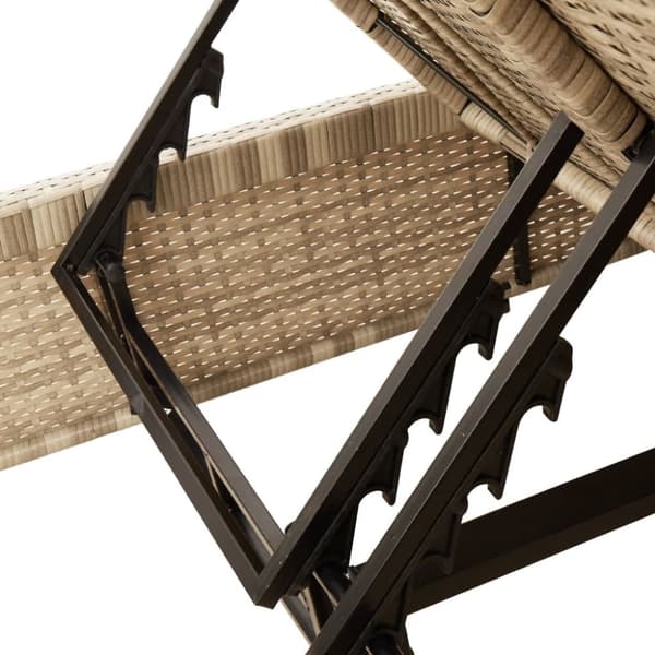 vidaXL solseng med hynder polyrattan beige