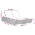 Miniatyrbillede 10 af 11: vidaXL solseng med hynder polyrattan beige
