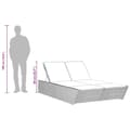 Miniatyrbillede 11 af 11: vidaXL solseng med hynder polyrattan beige