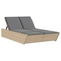 Miniatyrbillede 2 af 11: vidaXL solseng med hynder polyrattan beige