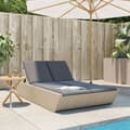 Miniatyrbillede 1 af 11: vidaXL solseng med hynder polyrattan beige