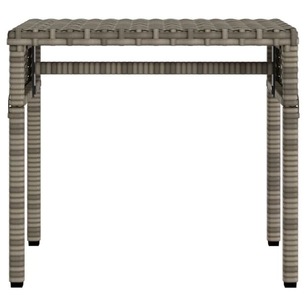 vidaXL liggestole 2 stk. med baldakiner og bord polyrattan grå