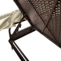 Miniatyrbillede 8 af 10: vidaXL loungesofa med baldakin polyrattan brun