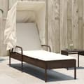 Miniatyrbillede 1 af 10: vidaXL loungesofa med baldakin polyrattan brun