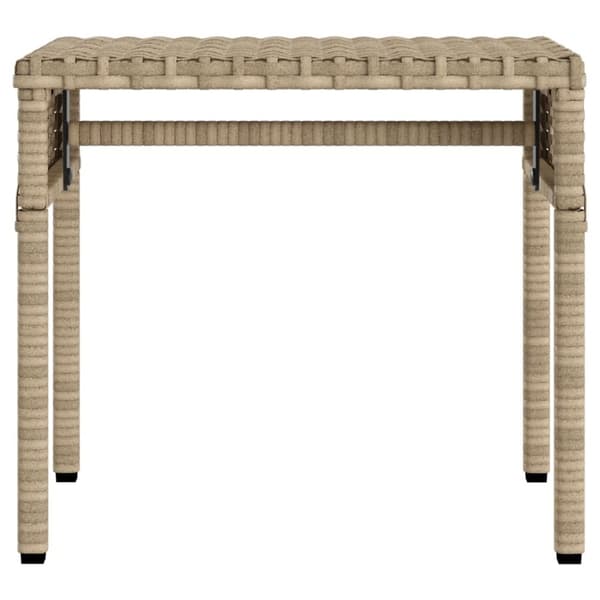 vidaXL liggestole 2 stk. med baldakiner og bord polyrattan beige