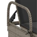 Miniatyrbillede 8 af 11: vidaXL liggestole 2 stk. med hynder polyrattan lysegrå