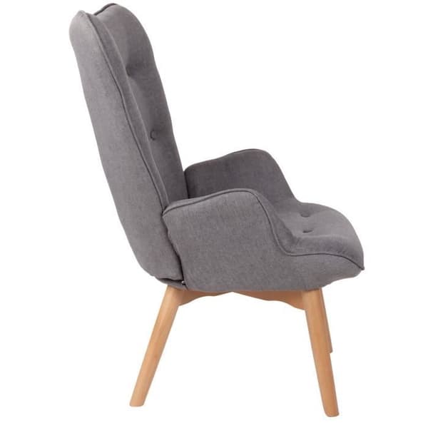 Lounge Chair - Durham - Tyg Lounge Chair - Grå - Bekväm och elegant