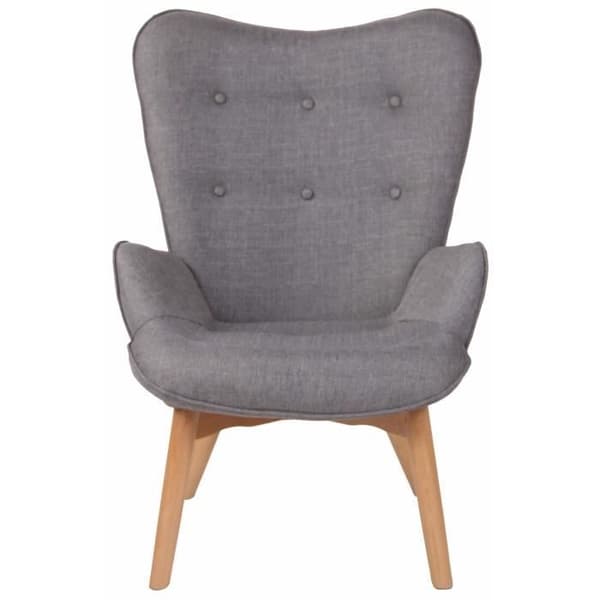 Lounge Chair - Durham - Tyg Lounge Chair - Grå - Bekväm och elegant