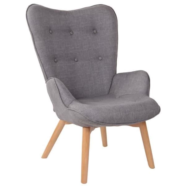 Lounge Chair - Durham - Tyg Lounge Chair - Grå - Bekväm och elegant