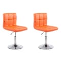 Miniatyrbild 1 av 4: Set med 2 Palma V2 fåtöljer i läderimitation, Orange