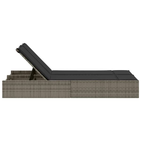 vidaXL loungesofa med hynder polyrattan grå