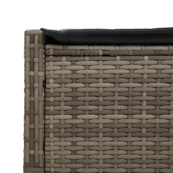 vidaXL loungesofa med hynder polyrattan grå