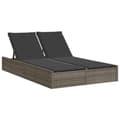Miniatyrbillede 2 af 9: vidaXL loungesofa med hynder polyrattan grå