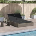 Miniatyrbillede 1 af 9: vidaXL loungesofa med hynder polyrattan grå