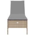 Miniatyrbillede 10 af 11: vidaXL liggestolesæt med hynde 3 dele polyrattan beige