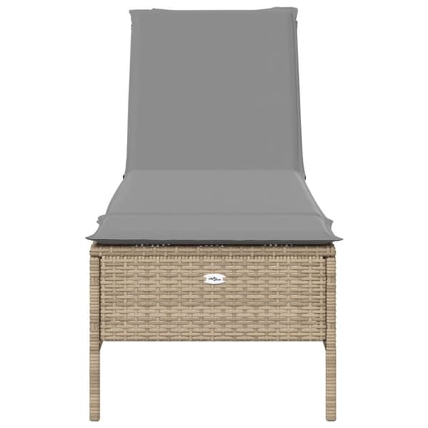 vidaXL liggestolesæt med hynde 3 dele polyrattan beige