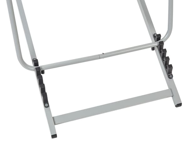 Strandstol Hvid Grå Aluminium 130 cm Liggestol til Haven Udendørs Solstol Foldbar Sammenklappelig Camping Design Tilbehør