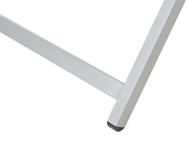 Strandstol Hvid Grå Aluminium 130 cm Liggestol til Haven Udendørs Solstol Foldbar Sammenklappelig Camping Design Tilbehør