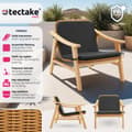 Miniatyrbillede 2 af 11: Polyrattan havestol Treviso, træramme og polstring - natur