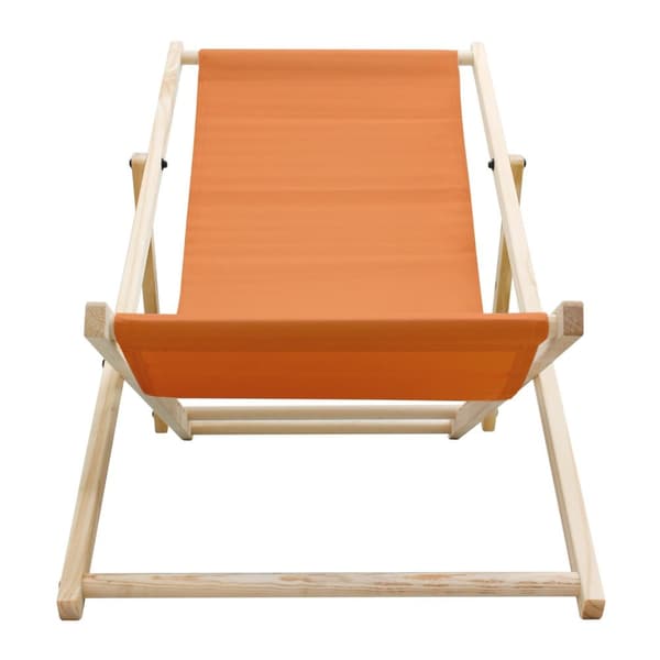 Set med 4 hopfällbara solstolar orange trä justerbart ryggstöd upp till 120 kg solstol trädgård solstol strand solstol