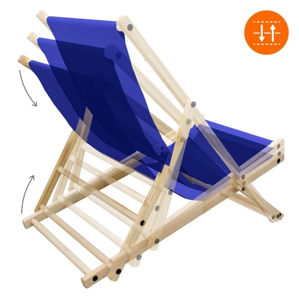 Set med 4 hopfällbara solstolar mörkblått trä justerbart ryggstöd upp till 120 kg solstol trädgårdsstol strandstol solstol strandstol trä hopfällbar