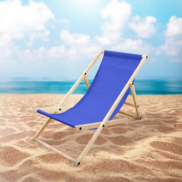Set med 4 hopfällbara solstolar mörkblått trä justerbart ryggstöd upp till 120 kg solstol trädgårdsstol strandstol solstol strandstol trä hopfällbar
