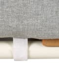 Miniatyrbilde 8 av 11: Hage Fotskammel Hvit Aluminiumsramme 74 x 74 cm Grå Pute med Lameller Elegant stil