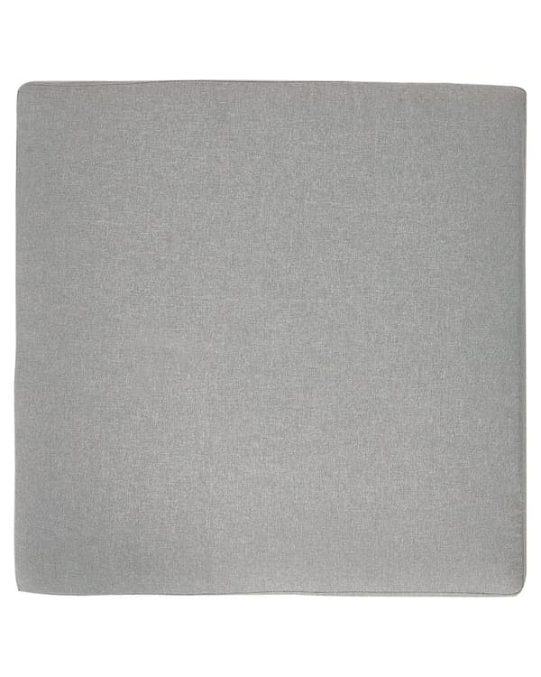 Hage Fotskammel Hvit Aluminiumsramme 74 x 74 cm Grå Pute med Lameller Elegant stil