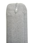 Miniatyrbilde 10 av 11: Hage Fotskammel Hvit Aluminiumsramme 74 x 74 cm Grå Pute med Lameller Elegant stil