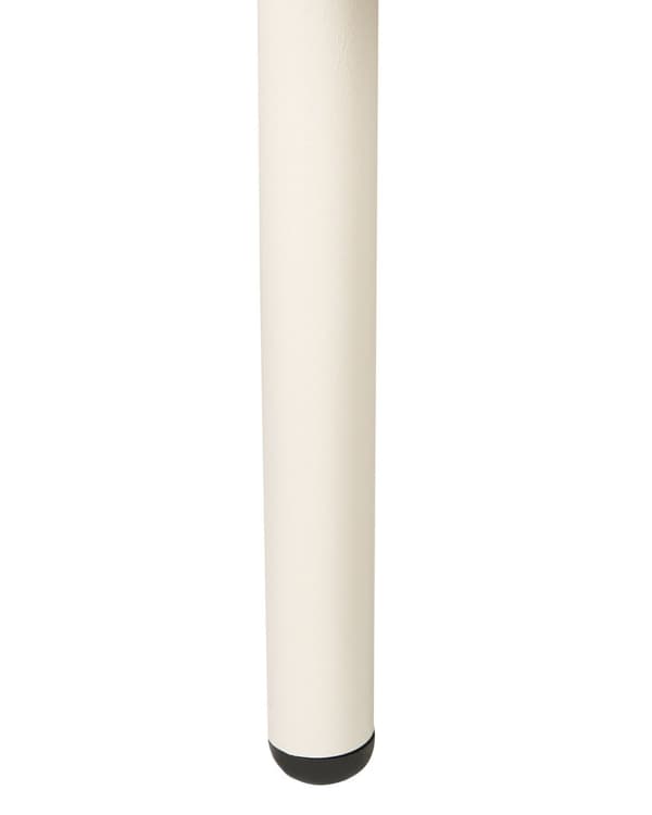 Hage Fotskammel Hvit Aluminiumsramme 74 x 74 cm Grå Pute med Lameller Elegant stil