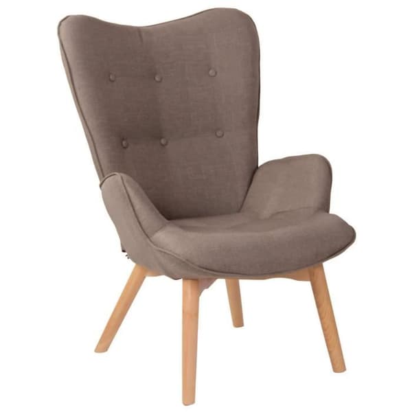 Lounge Fåtölj - CLP - Durham Fabric Lounge Chair - Design - Bekväm - Brun