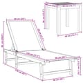 Miniatyrbild 10 av 10: Solsäng 2 st med bord grå massivt akaciaträ och textilene