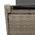 Miniatyrbillede 9 af 10: solseng med hynder polyrattan lysegrå