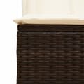 Miniatyrbillede 8 af 10: solseng med tag og gardiner polyrattan brun