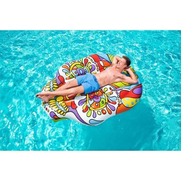 BESTWAY Uppblåsbar ö Mexikansk skalle Fiesta skalle 193 x 141 cm