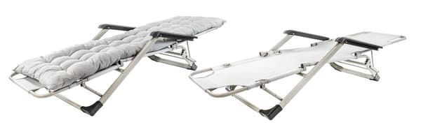 Solstol have - grå - 176x60x30 cm - vejrresistent