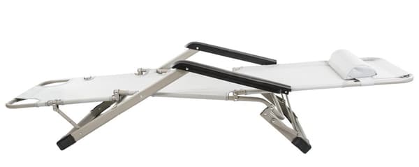Solstol have - grå - 176x60x30 cm - vejrresistent