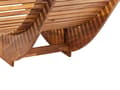 Miniatyrbillede 11 af 11: Liggestol Lyst Olieret Akacietræ 100 x 60 x 180 cm Solseng Bølget til Terrasse Altan Retro Have Tilbehør Indretning Boho Beliani Design