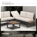 Miniatyrbild 4 av 11: Loungeset/Loungegrupp Eliar, 4-delar, med aluminiumram - svart