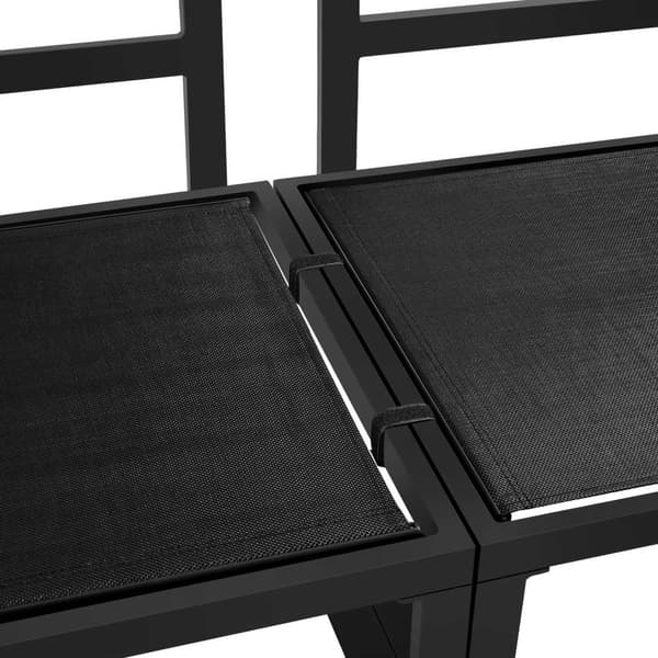 Loungeset/Loungegrupp Eliar, 4-delar, med aluminiumram - svart