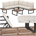 Miniatyrbild 1 av 11: Loungeset/Loungegrupp Eliar, 4-delar, med aluminiumram - svart