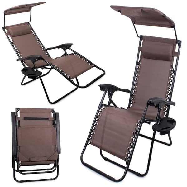 Solstol med Tak / Strandstol - Hopfällbar