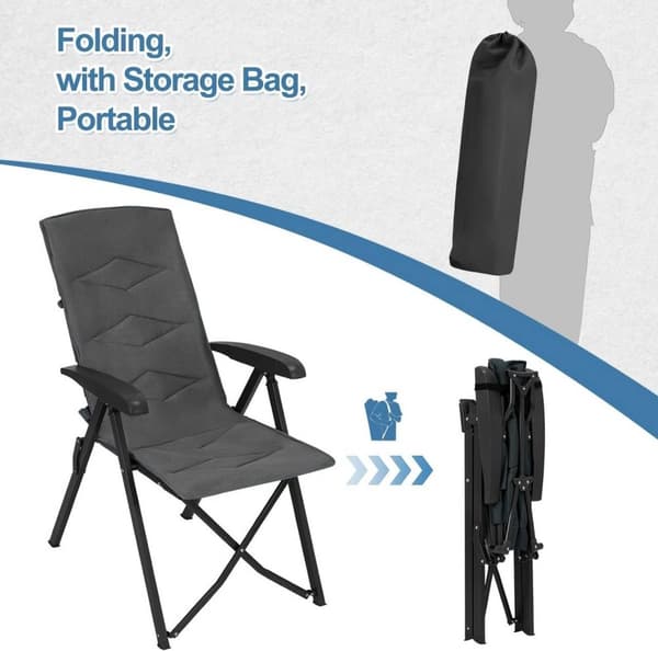 Rootz Justerbar Ryglæn Udendørs Stol - Havesenge - Sammenklappelig lejrstol - Åndbart mesh - 49cm x 101cm x 47cm