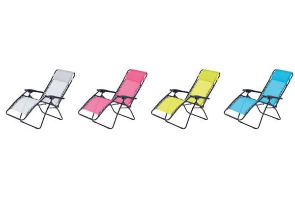 Relaxfåtölj - O'Colors - SC004 - Stålstruktur - Textilene - Blå
