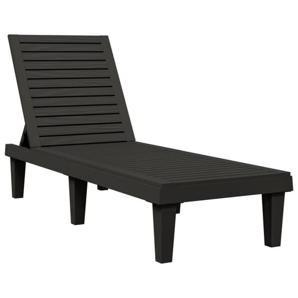 Solsäng svart 155x58x83 cm polypropylen