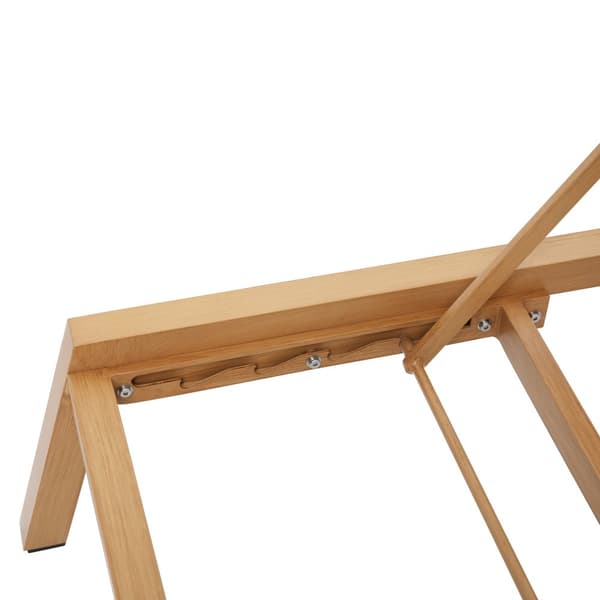 AXI Logan Solstol Trä / Grå | Trädgårdssolstol med 5-positioners justerbar aluminiumram | Solstol for utomhusbruk / trädgård / pool