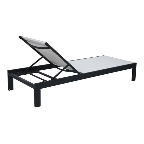 AXI Elio Garden solstol i antracit / grädde | Solstol med 5-positions justerbar aluminiumram | Solstol för utomhusbruk / trädgård / pool