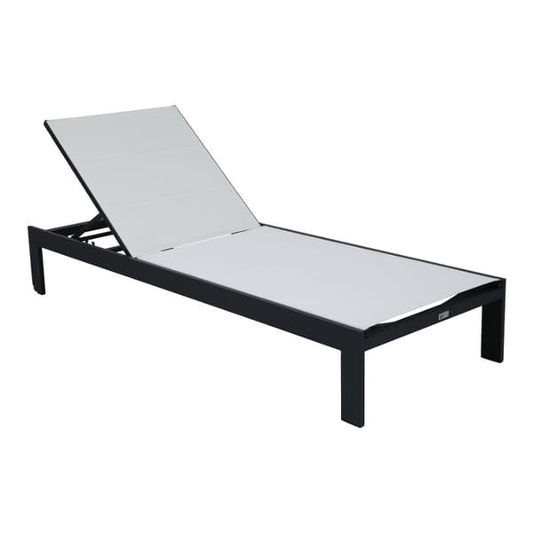 AXI Elio Garden solstol i antracit / grädde | Solstol med 5-positions justerbar aluminiumram | Solstol för utomhusbruk / trädgård / pool