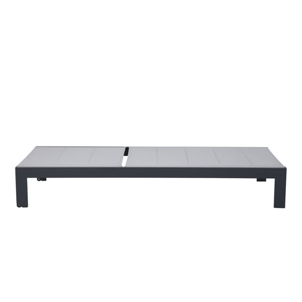 AXI Elio Garden solstol i antracit / grå | Solstol med 5-positions justerbar aluminiumram | Solstol för utomhusbruk / trädgård / pool